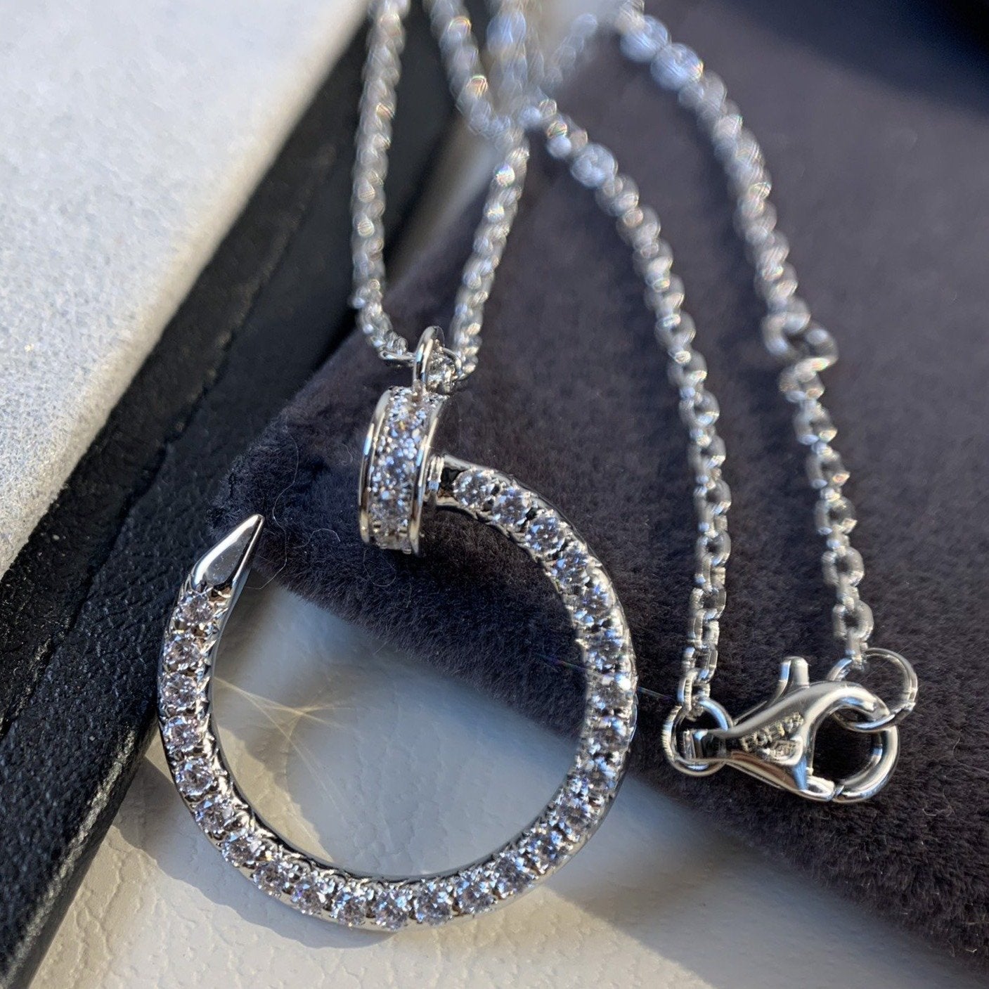 CC JUSTE NECKLACE SILVER DIAMONDS
