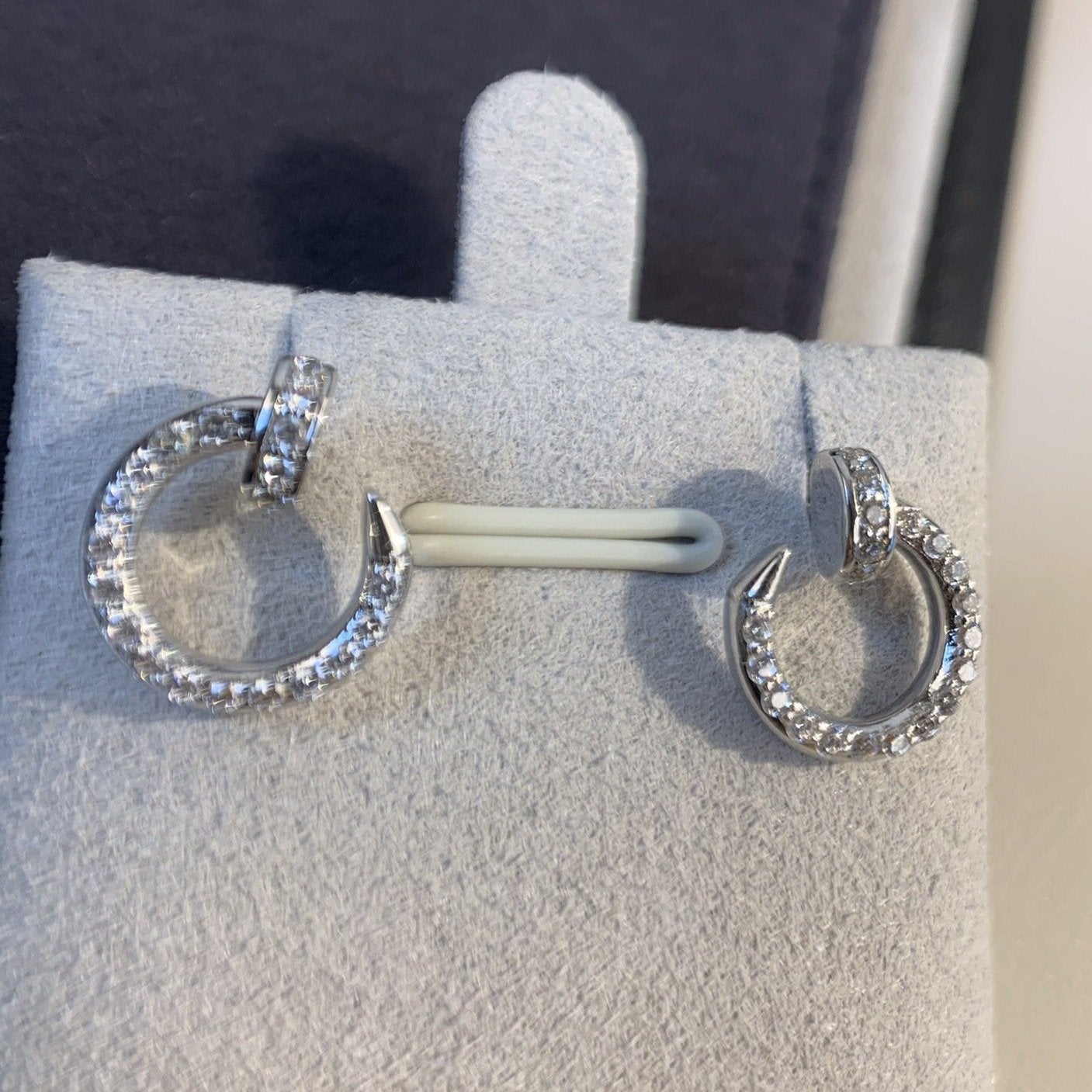 CCJUSTE EARRINGS SILVER DIAMONDS