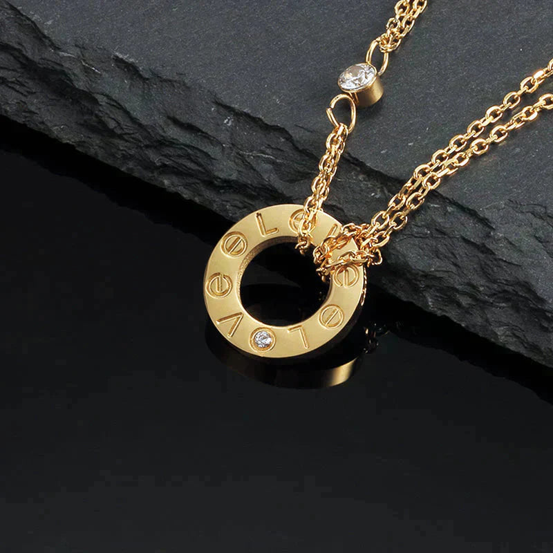 CC LOVE NECKLACE 16MM 2 DIAMONDS
