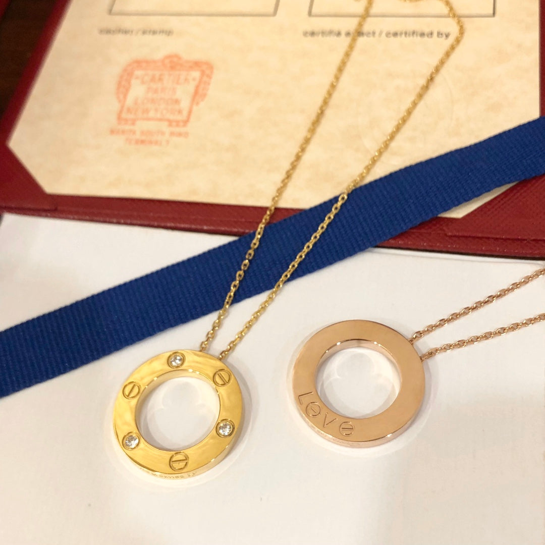CC LOVE NECKLACE 16MM 3 DIAMONDS