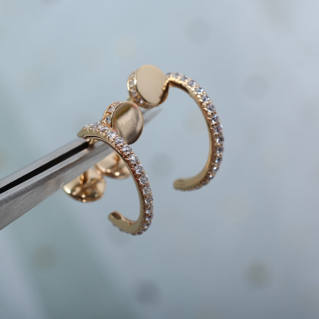 CCJUSTE EARRINGS 12.75MM PINK GOLD DIAMOND