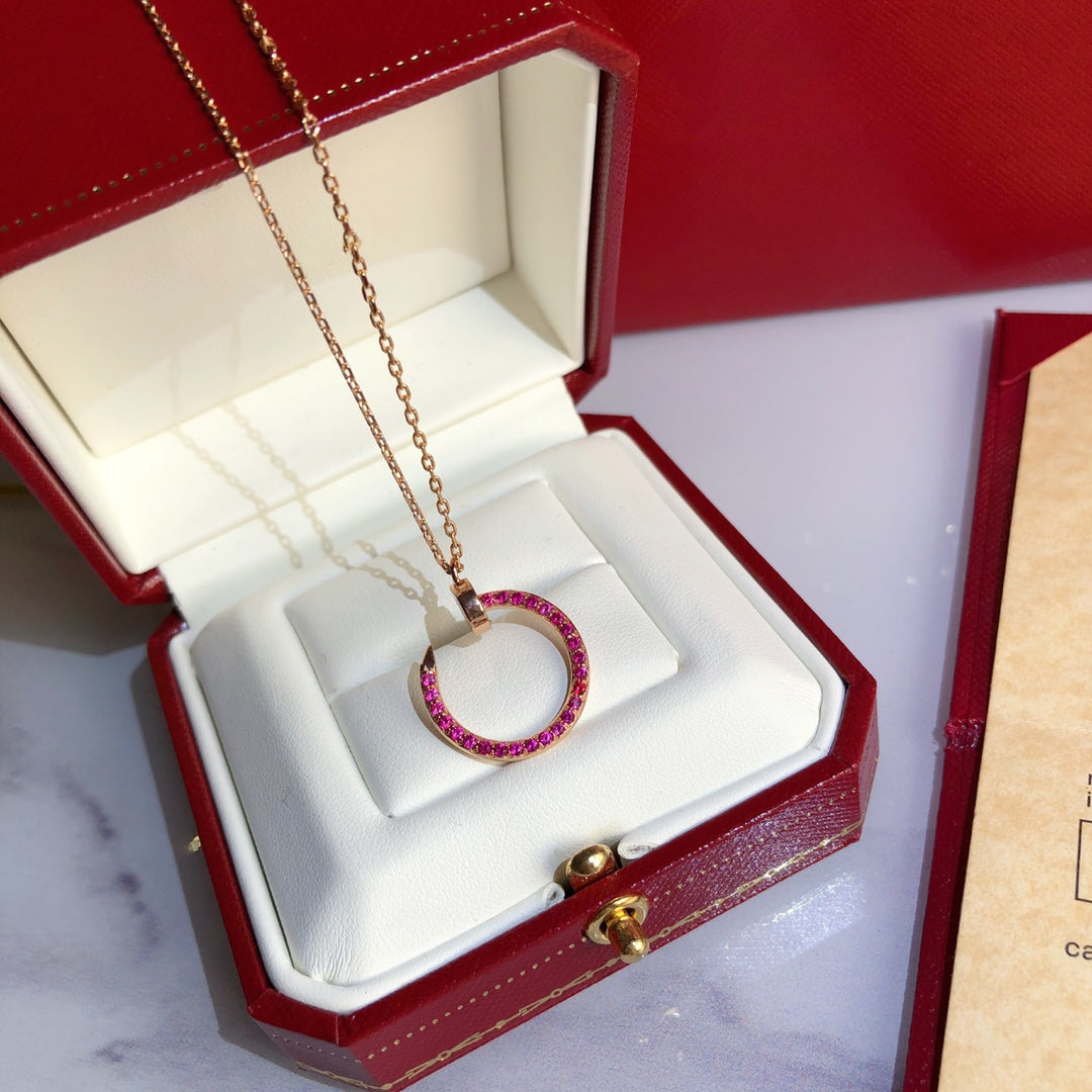 CC JUSTE NECKLACE GOLD RED DIAMONDS