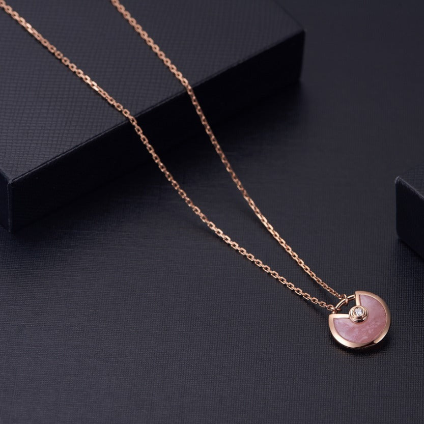 CC AMULETTE ROSE GOLD PINK MOP NECKLACE