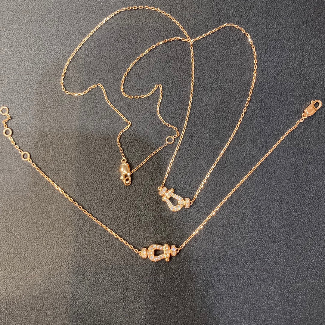 CCjewelry FORCE 10 DIAMOND PINK GOLD NECKLACE MINI MODEL FRED