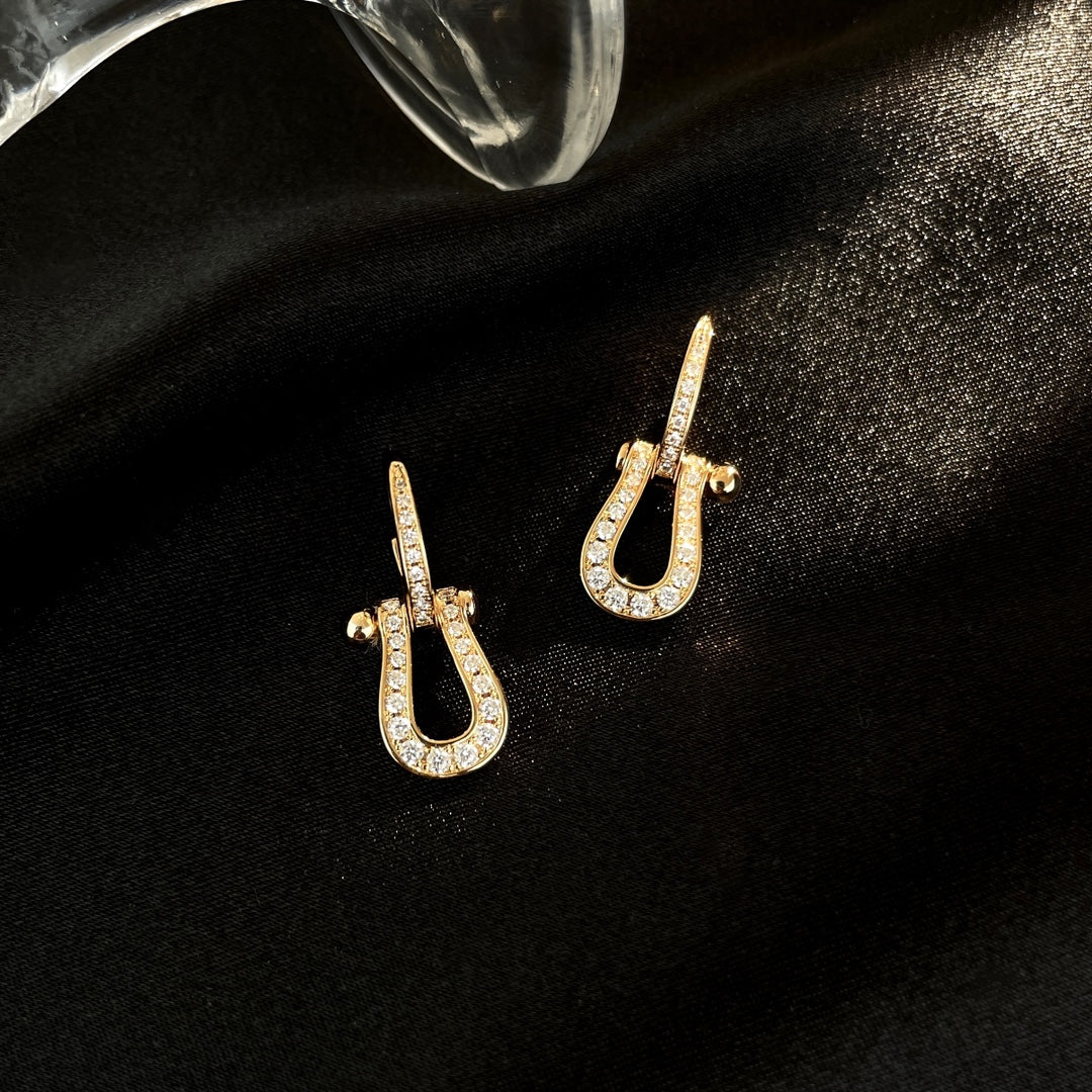 CCjewelry FORCE 10 FULL DIAMOND DROP EARRINGS MEDIUM MODEL FRED