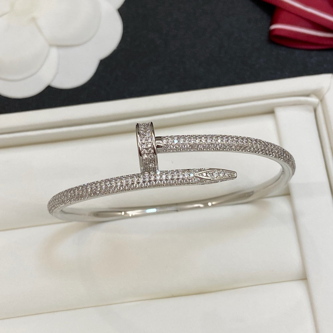 High quality luxury pure silver S925 nail bracelet Free Shipping