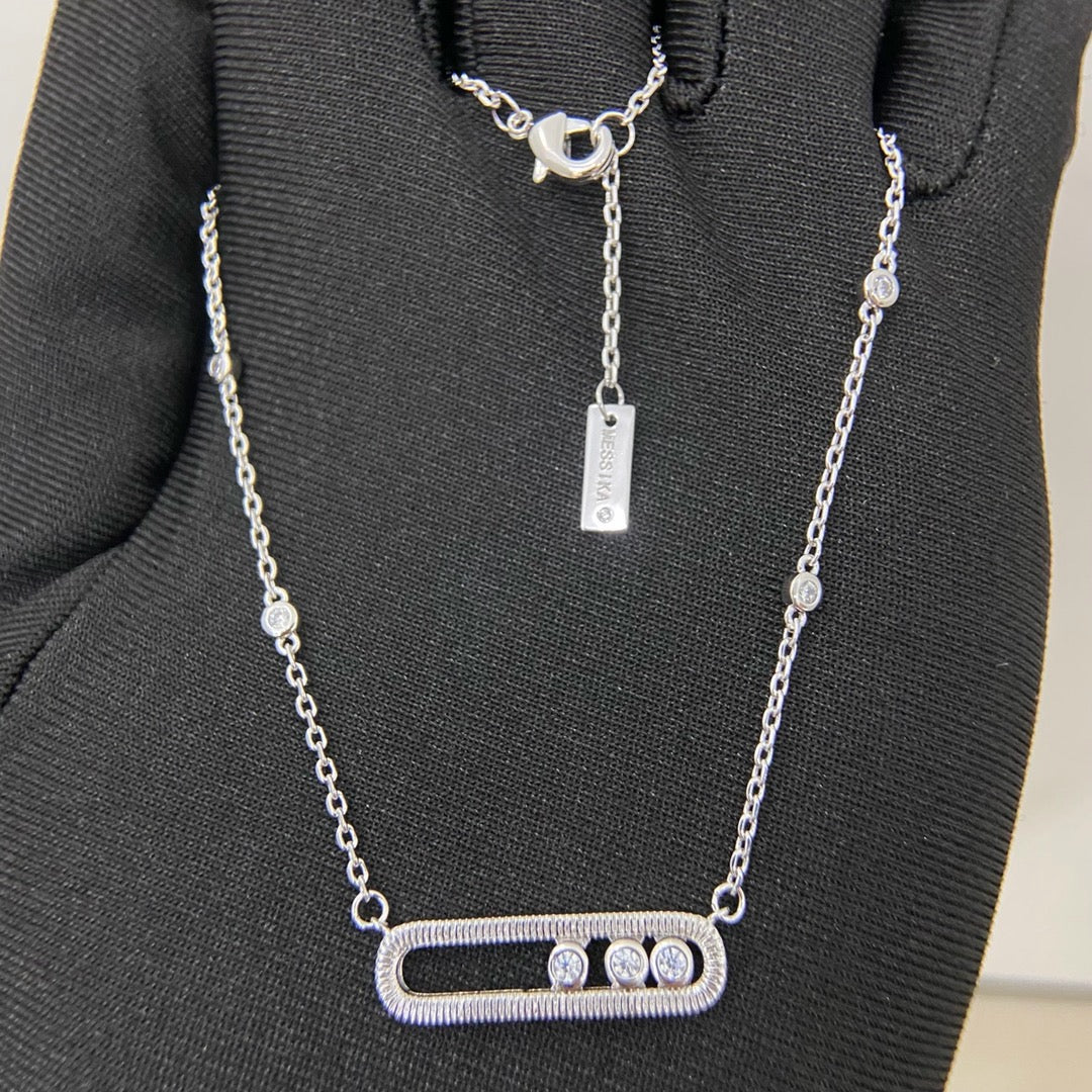 High quality luxury pure silver S925 necklace {with logo} Free Shipping