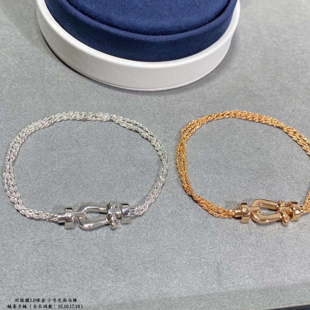 CCjewelry FORCE SMALL HORSESHOE DIAMOND CHAIN ROPE BRACELET FRED