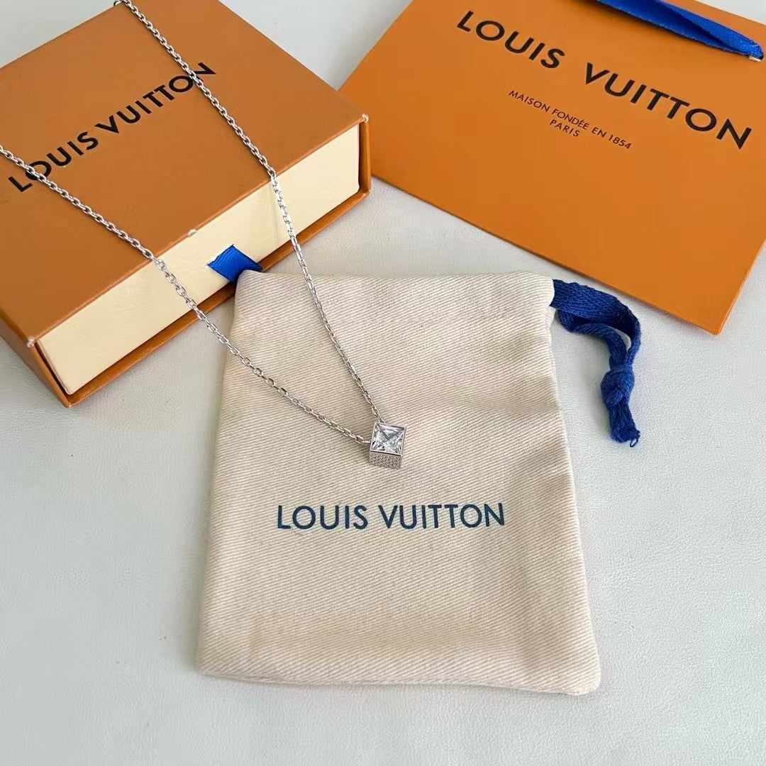 High quality luxury pure silver S925 necklace {with logo} Free Shipping