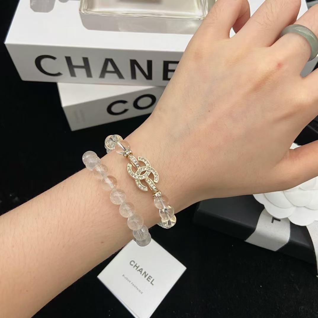 18K CC -Style Elegant Pendant Bracelet for Women
