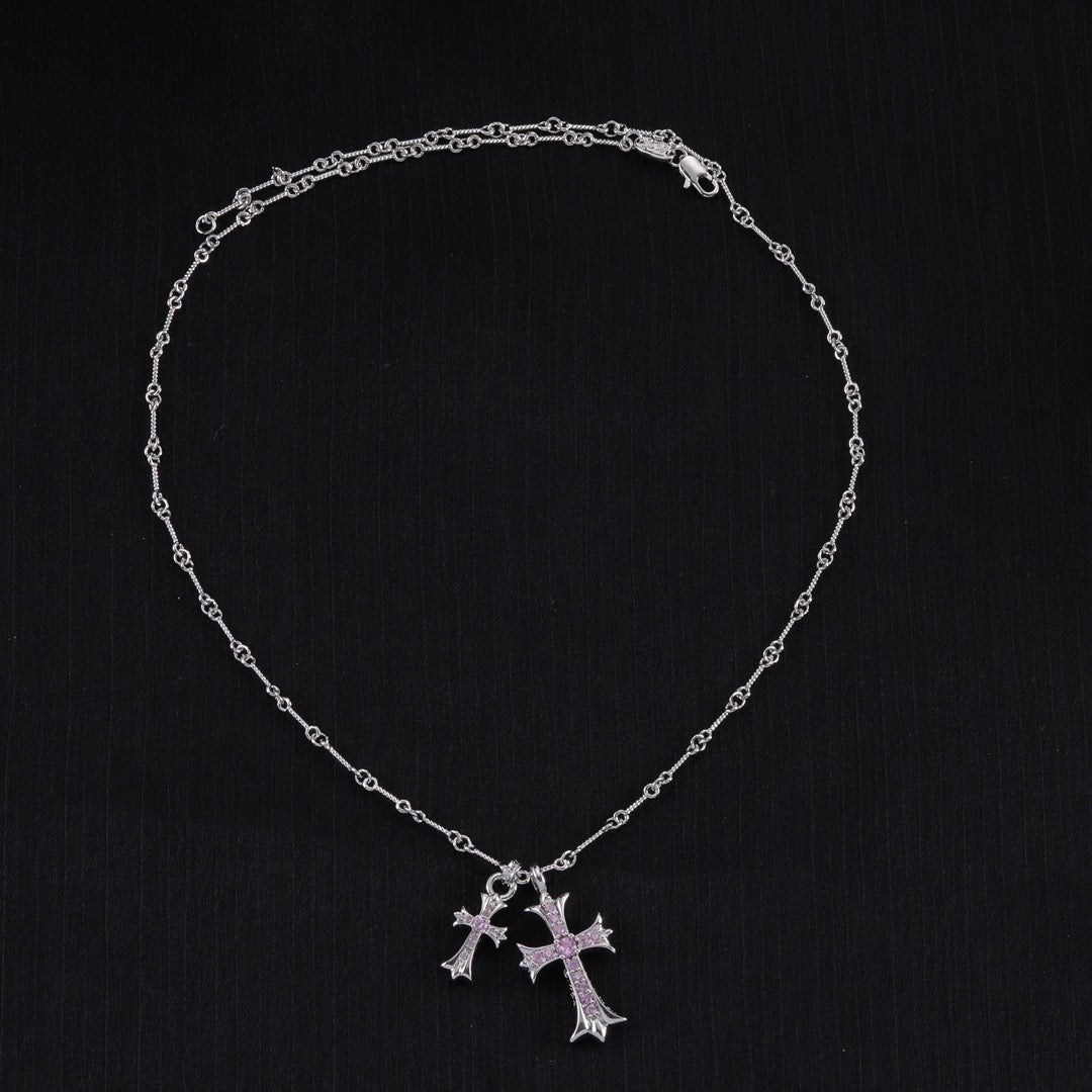 High quality luxury pure silver S925 necklace {with logo} Free Shipping