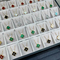 High quality clover luxury pure silver S925 necklace {with logo} Free Shipping
