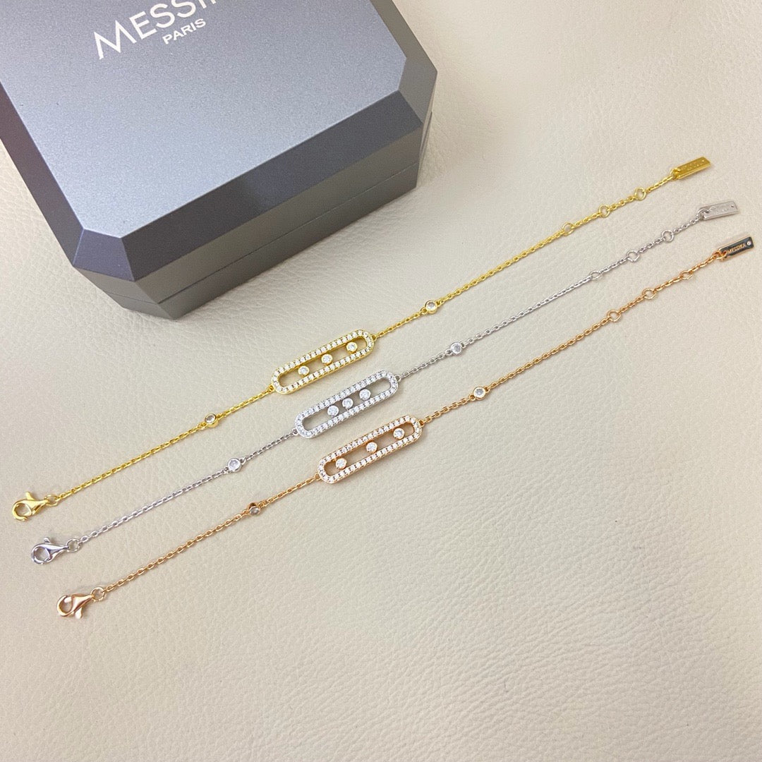 High quality luxury pure silver S925 bracelet {with logo} Free Shipping