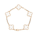 [CC jewelry]CLOVER 5 MOTIF ROCK CRYSTAL BRACELET