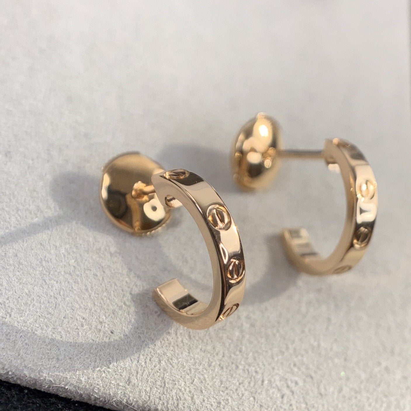 CCLOVE EARRINGS 2.65MM PINK GOLD