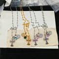 High quality luxury pure silver S925 cross necklace Free Shipping