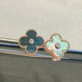 [✨CC💎]CLOVER MEDIUM 1 MOTIFS GRAY MOP  DIAMOND EARRINGS