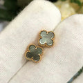 [✨CC💎]CLOVER MINI 9.5MM GRAY MOP EARRINGS