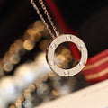 CC LOVE NECKLACE 16MM 6 DIAMONDS PINK GOLD