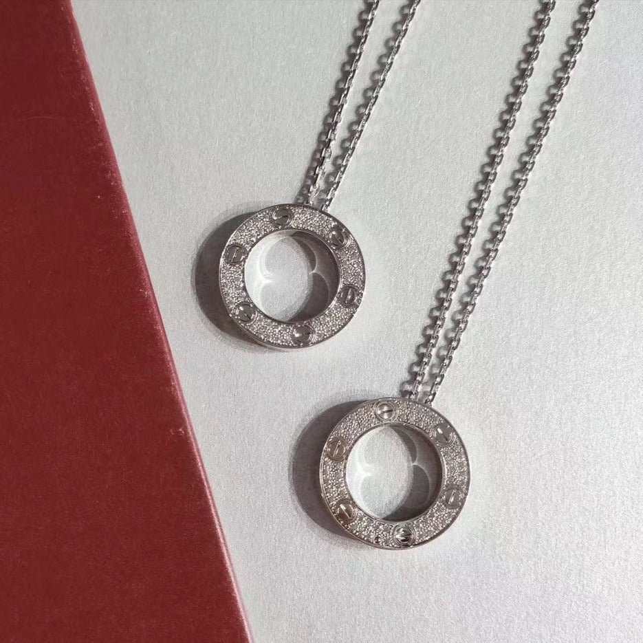 CC LOVE NECKLACE ADJUSTABLE SILVER