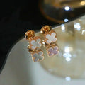 [✨CC💎]CLOVER MINI 9.5MM WHITE MOP EARRINGS