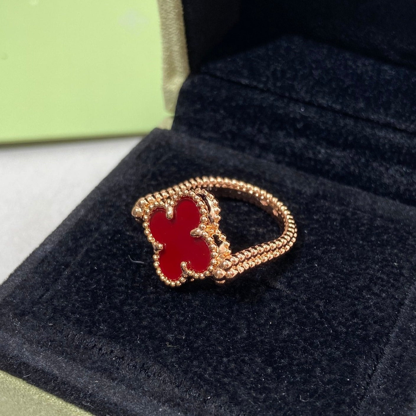 [✨CC💎]CLOVER RIVERSIBLE ROSE GOLD RING