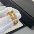 CCLOVE DIAMOND GOLD HOOP EARRINGS