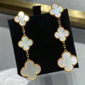 [✨CC💎]CLOVER MOP 3 MOTIFS GOLD EARRINGS