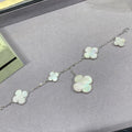 [CC jewelry]CLOVER 5 MOTIF WHITE MOP SILVER BRACELET