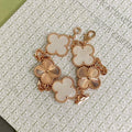 [CC jewelry]CLOVER BRACELET 5 MOTIF WHITE MOP PINK GOLD