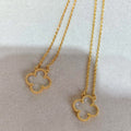 [✨CC💎]CLOVER ROCK CRYSTAL ROSE GOLD NECKLACE