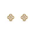 [✨CC💎]CLOVER MEDIUM 1 MOTIFS FUll DIAMOND EARRINGS