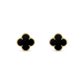 [✨CC💎]CLOVER MEDIUM 1 MOTIFS  ONYX STUD EARRINGS