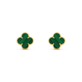[✨CC💎]CLOVER MEDIUM 1 MOTIFS MALACHITE  EARRINGS