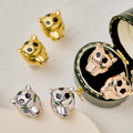 CCCHRRTAH-PRINT STUD EARRINGS, THREE COLORS