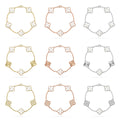 [CC jewelry]CLOVER WHITE PEARL MOP 5 MOTIF BRACELET COLLECTION