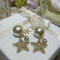 Luxury pearl earrings.High quality pure silver material, will not fade, Free Shipping