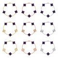 [CC jewelry]CLOVER 5 MOTIF PURPLE STRIPES BRACELET COLLECTION