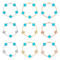 [CC jewelry] CLOVER 5 MOTIF TURQUOISE BRACELET COLLECTION