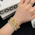 18K CC  -Style Elegant Pendant Bracelet for Women