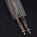 High quality luxury pure silver S925 cross necklace {with logo} Free Shipping
