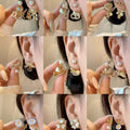 Luxurious pearl earrings, made of high-quality pure silver, do not fade Free Shipping