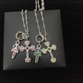 High quality luxury pure silver S925 cross necklace Free Shipping