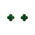[✨CC💎]CLOVER MINI 9.5MM MALACHITE  EARRINGS