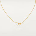 CC LOVE NECKLACE DOUBLE RING GOLD