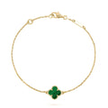 [CC jewelry]CLOVER BRACELET MALACHITE 1 MOTIF
