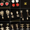 Luxurious pearl earrings, made of high-quality pure silver, do not fade Free Shipping