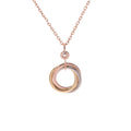 CC TRINITY SILVER GOLD PINK GOLD NECKLACE