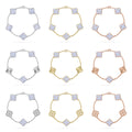[CC jewelry] CLOVER 5 MOTIF PURPLE CHALCEDONY BRACELET COLLECTION