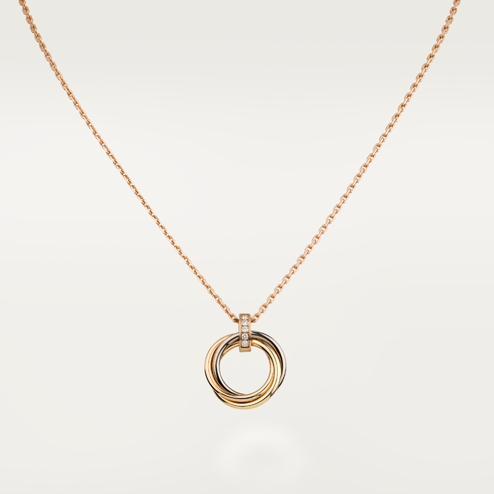 CC TRINITY NECKLACE GOLD  DIAMONDS